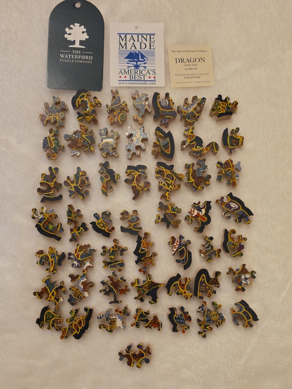 Dragon Puzzle 50 Wooden Pieces By The Waterford Puzzle Co.